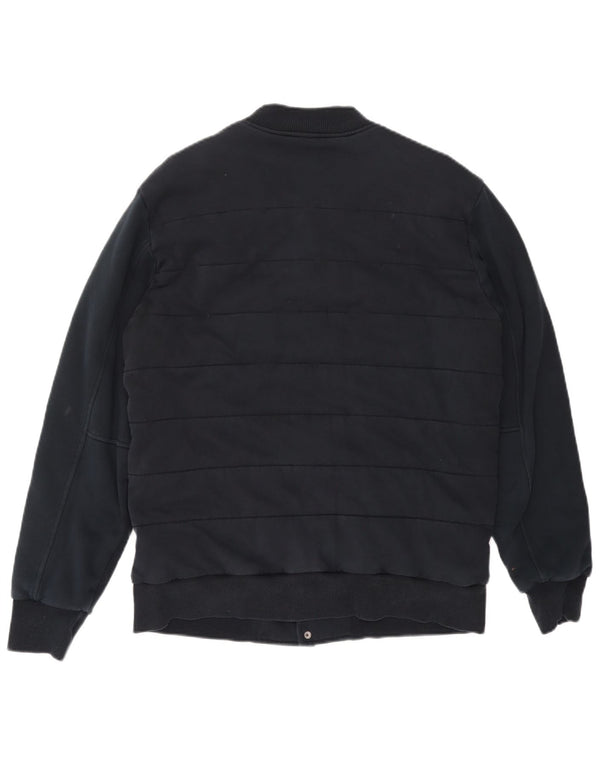 PUMA Mens Bomber Jacket UK 40 Large Navy Blue Cotton