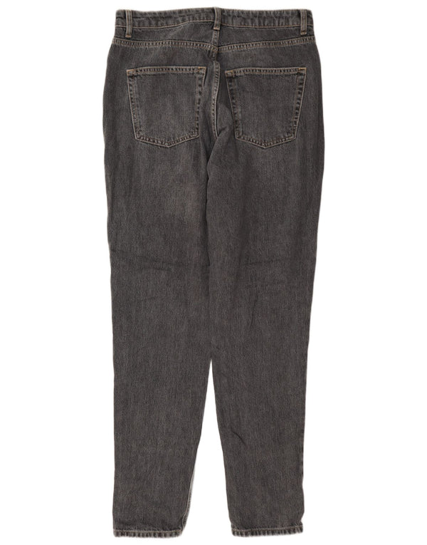 Topshop Womens Mom Tapered Jeans UK 14 Large W32 L36 Grey Cotton