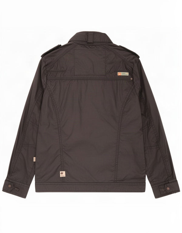 KHUJO Mens Military Jacket UK 40 Large Black Cotton