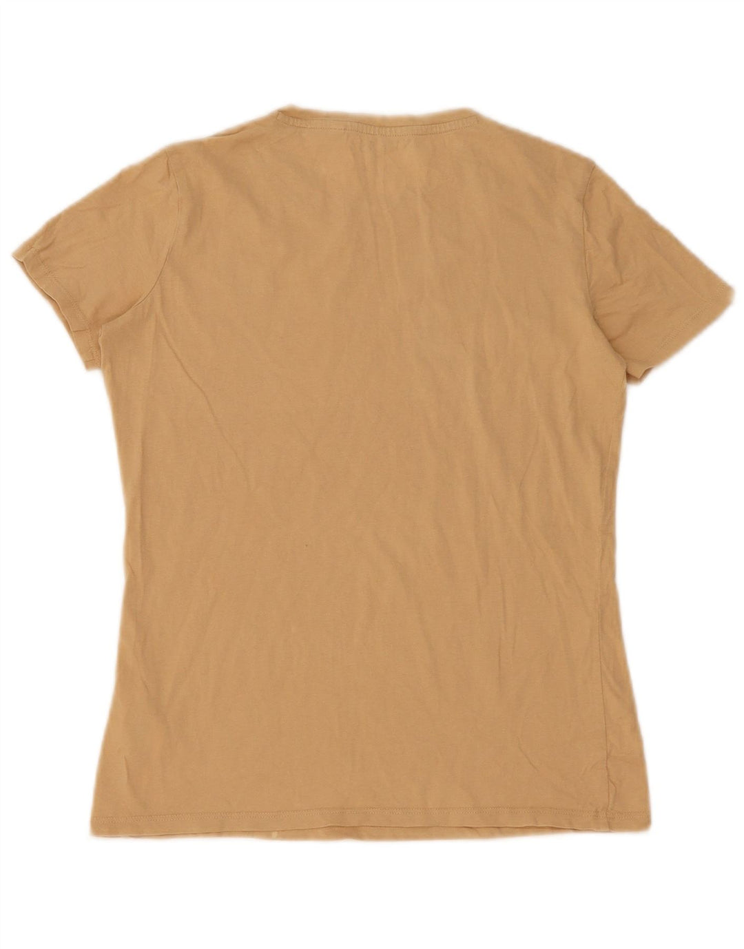 Guess Womens T-Shirt Top UK 12 Medium Beige Cotton