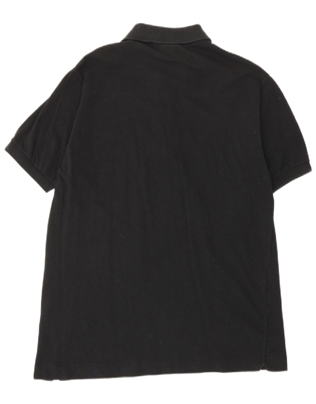 LACOSTE Mens Polo Shirt Size 4 Medium Black Cotton