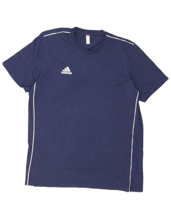 Adidas Mens T-Shirt Top XL Navy Blue Cotton