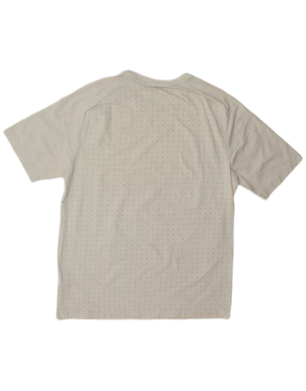 Nike Mens T-Shirt Top Medium White Spotted Cotton