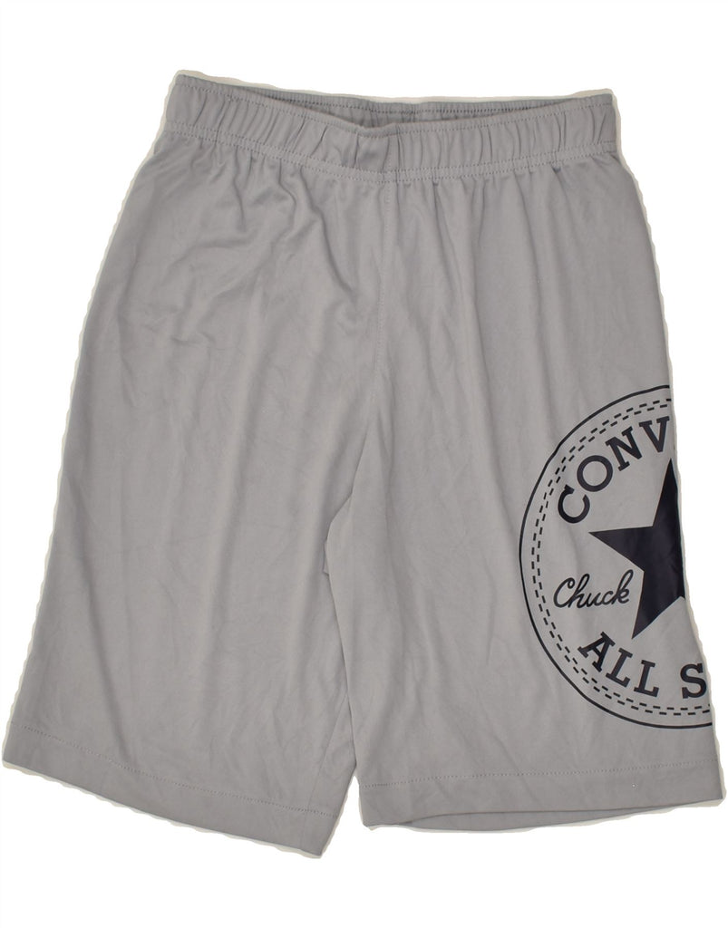 CONVERSE Boys Graphic Sport Shorts 12-13 Years Large Grey | Vintage Converse | Thrift | Second-Hand Converse | Used Clothing | Messina Hembry 