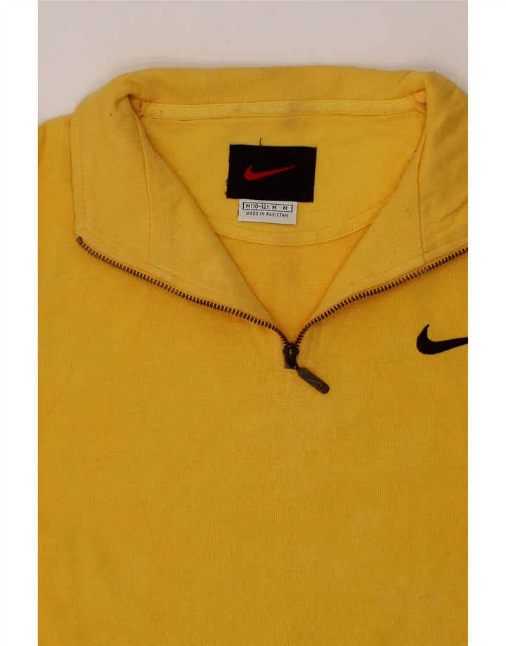 NIKE Boys Zip Neck Sweatshirt Jumper 10-11 Years Medium  Yellow Cotton Vintage Nike and Second-Hand Nike from Messina Hembry 