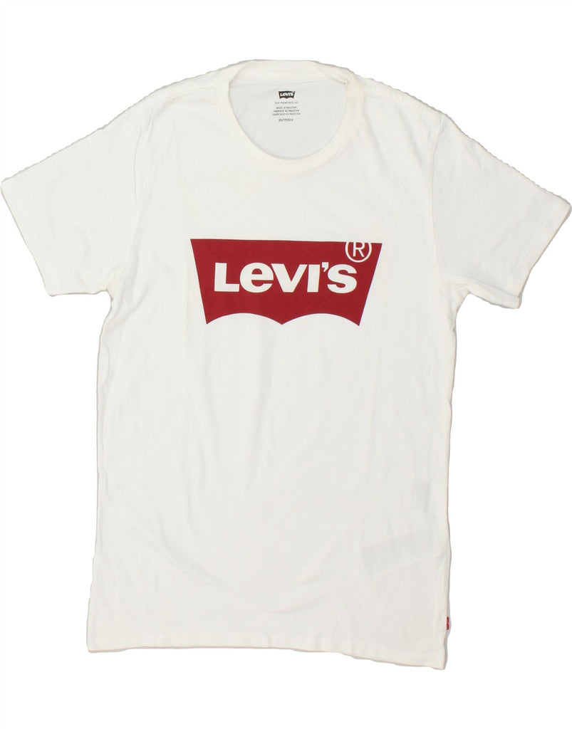 LEVI'S Mens Graphic T-Shirt Top XS White Cotton | Vintage Levi's | Thrift | Second-Hand Levi's | Used Clothing | Messina Hembry 