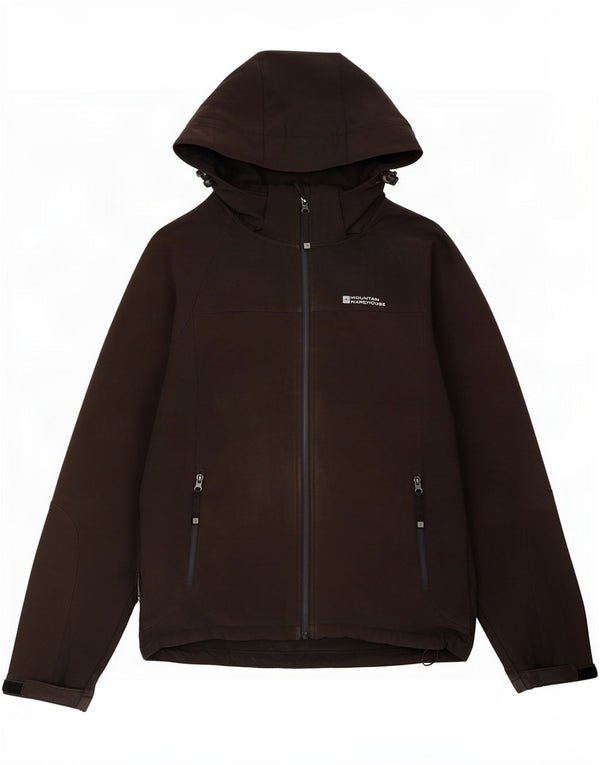 Mountain Warehouse Mens Hooded Windbreaker Jacket UK 36 Small Black