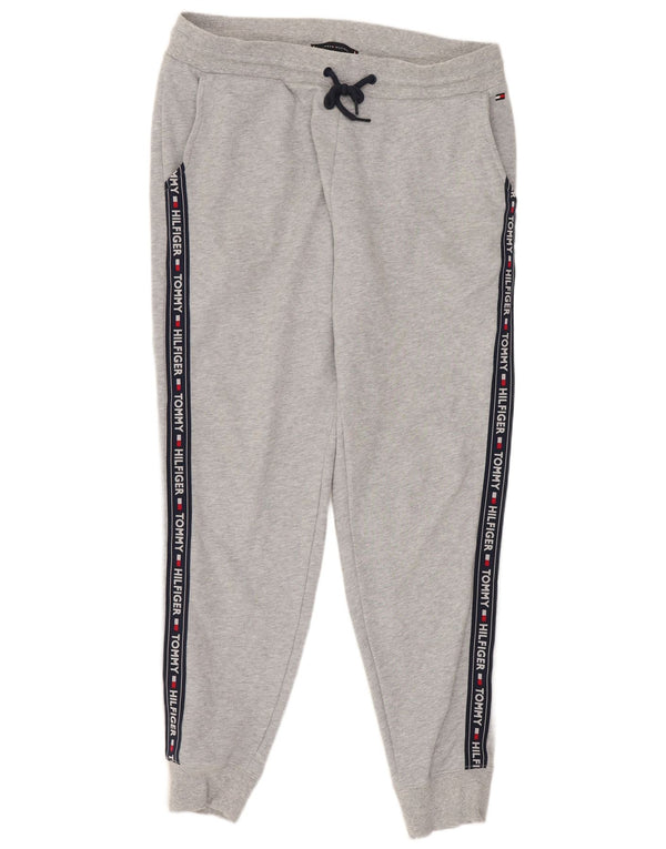 Tommy Hilfiger Mens Tracksuit Trousers Joggers Large Grey Colourblock
