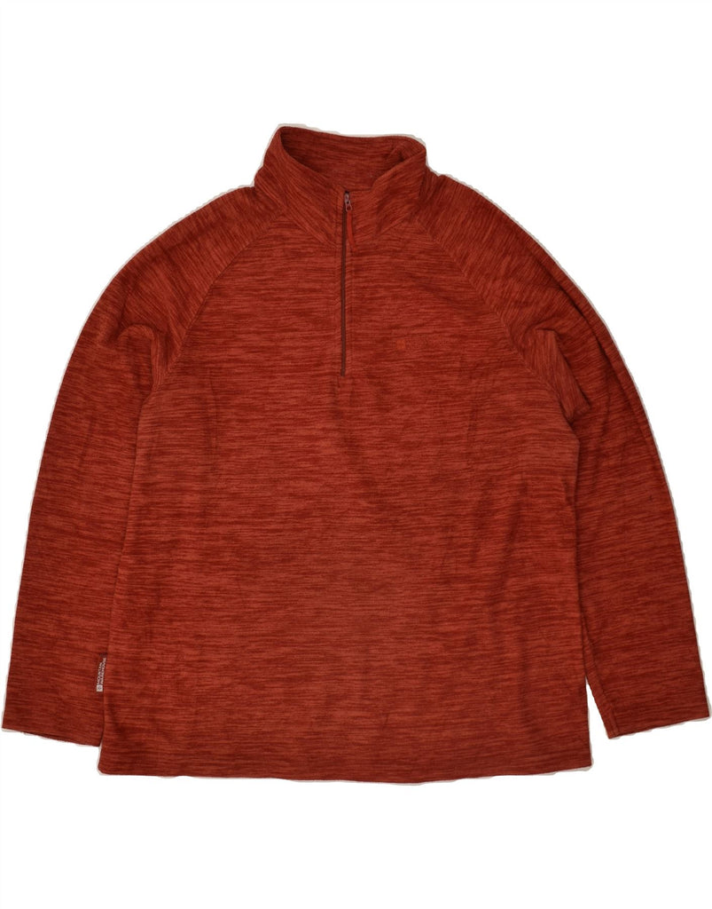 MOUNTAIN WAREHOUSE Mens Zip Neck Fleece Jumper Large Red Polyester | Vintage Mountain Warehouse | Thrift | Second-Hand Mountain Warehouse | Used Clothing | Messina Hembry 