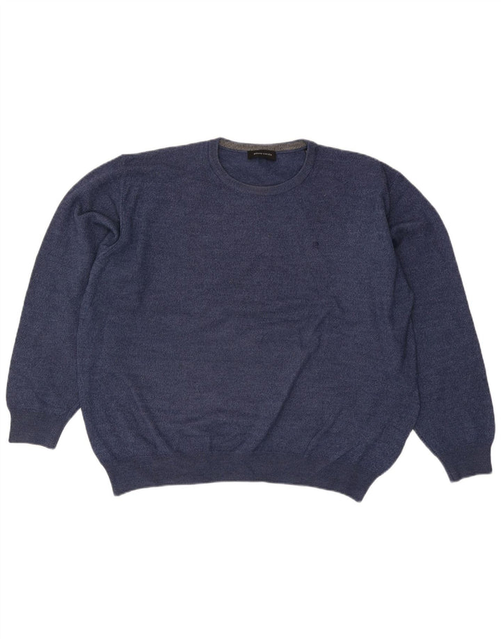 Pierre Cardin Mens Crew Neck Jumper Sweater 3XL Navy Blue Wool
