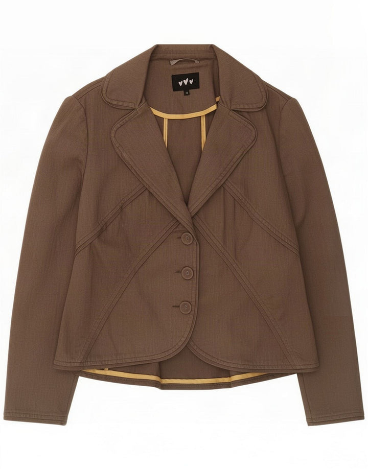 Marks & Spencer Womens Per Una 3 Button Blazer Jacket UK 14 Medium Green
