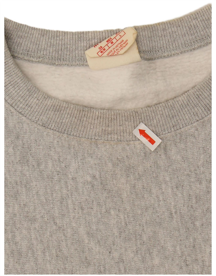 CHAMPION Womens Reverse Weave Sweatshirt Jumper UK 14 Medium Grey Cotton