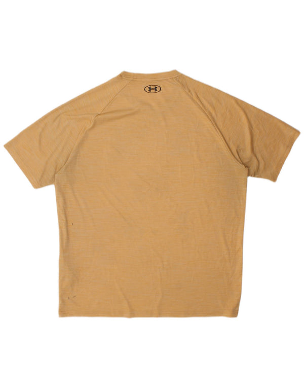 Under Armour Mens T-Shirt Top XL Yellow Polyester