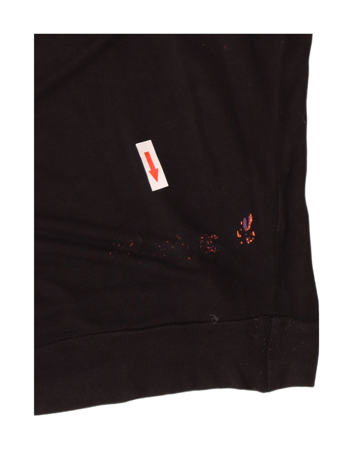 Desigual Womens Batwing Blouse Top UK 16 Large Black Floral