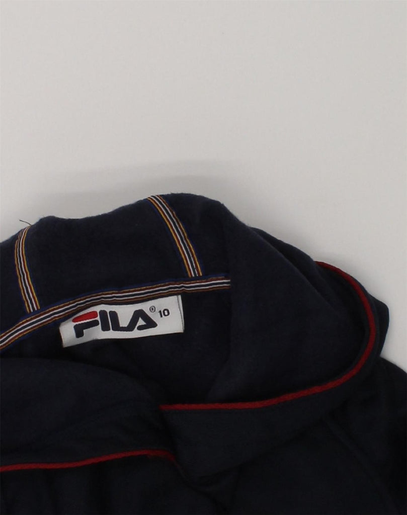 FILA Boys Oversized Hoodie Jumper 9-10 Years Navy Blue Cotton | Vintage Fila | Thrift | Second-Hand Fila | Used Clothing | Messina Hembry 