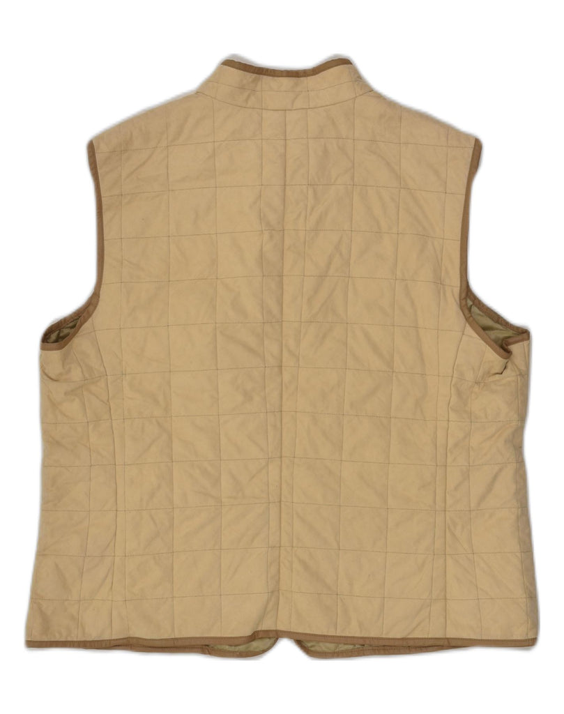 FUCHS & SCHMITT Womens Quilted Gilet UK 16 Large Beige Nylon | Vintage FUCHS & SCHMITT | Thrift | Second-Hand FUCHS & SCHMITT | Used Clothing | Messina Hembry 