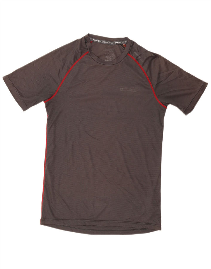 MOUNTAIN WAREHOUSE Mens T-Shirt Top Small Grey Check