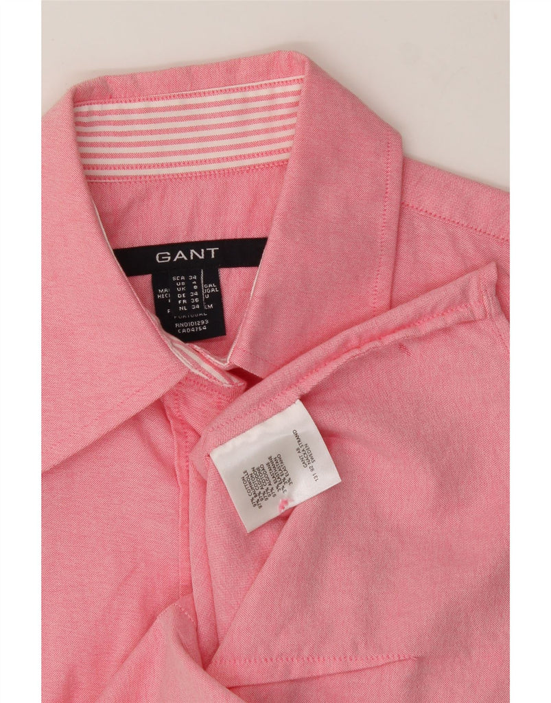 GANT Womens Short Sleeve Shirt UK 8 Small  Pink Cotton Vintage Gant and Second-Hand Gant from Messina Hembry 