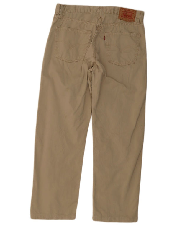 Levi's Mens 551 Straight Casual Trousers W36 L28 Beige Cotton