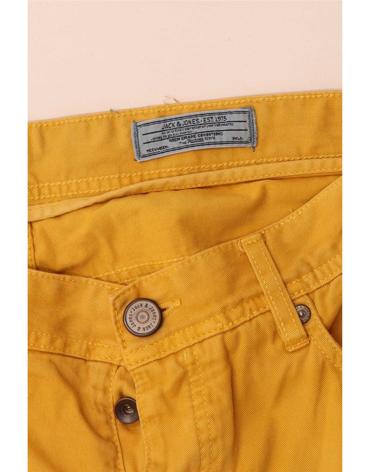 Jack & Jones Mens Casual Shorts W34 Large Yellow
