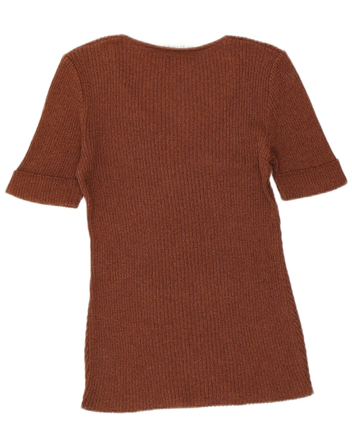 Innocenti Womens Blouse Top UK 10 Small Brown