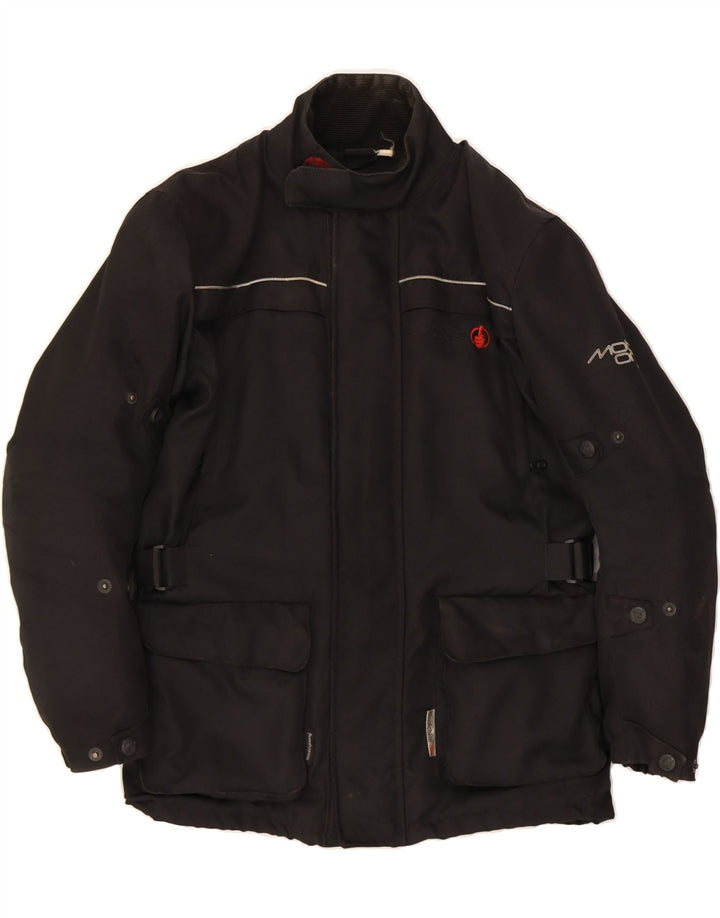 MOTO ONE Mens Racer Jacket UK 38 Medium Black Vintage Moto One and Second-Hand Moto One from Messina Hembry 