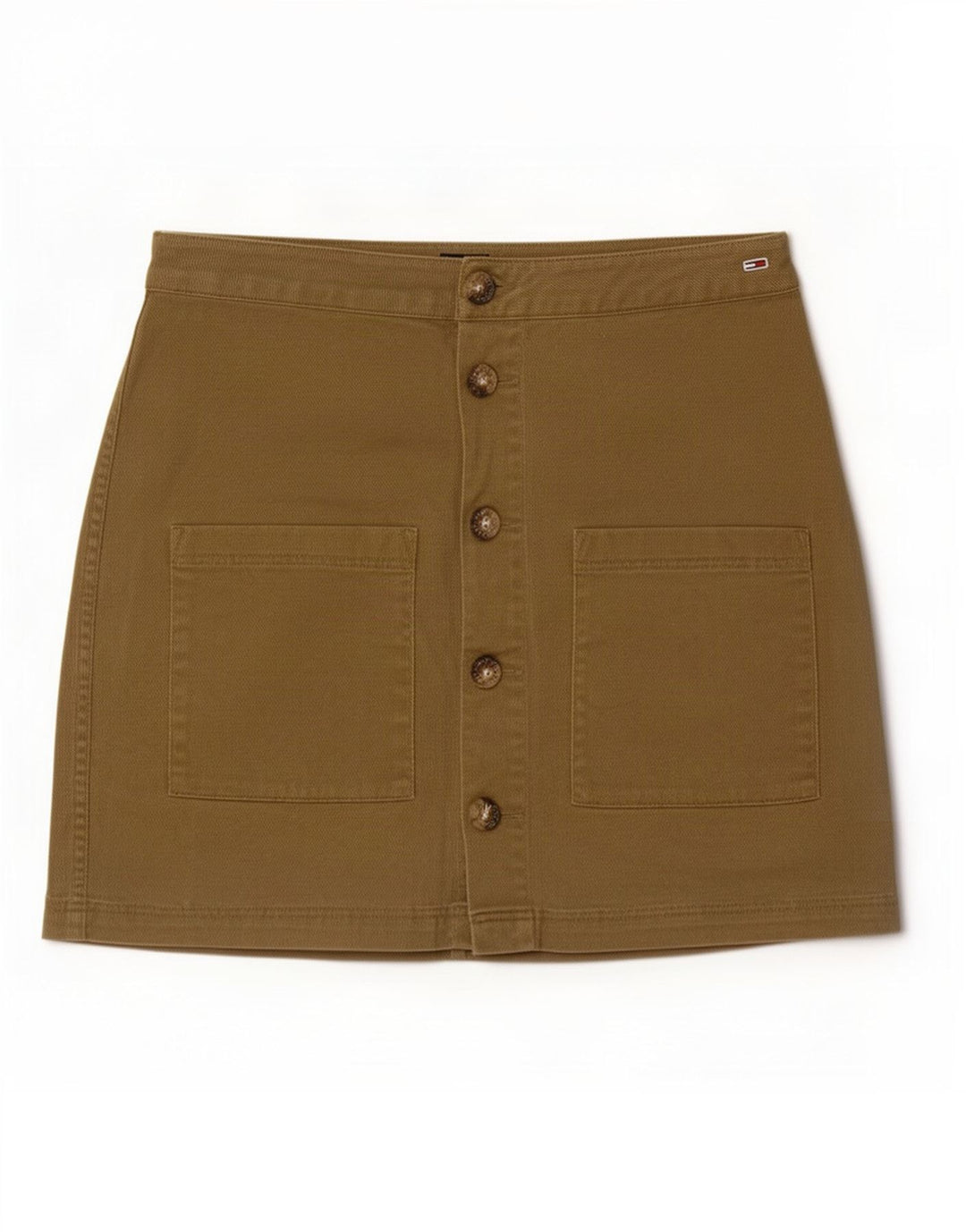 Tommy Hilfiger Womens Mini Skirt W28 Medium Khaki Cotton