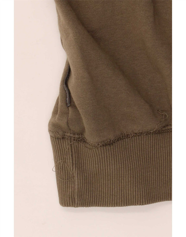French Connection Mens Hoodie Jumper Medium Khaki Cotton