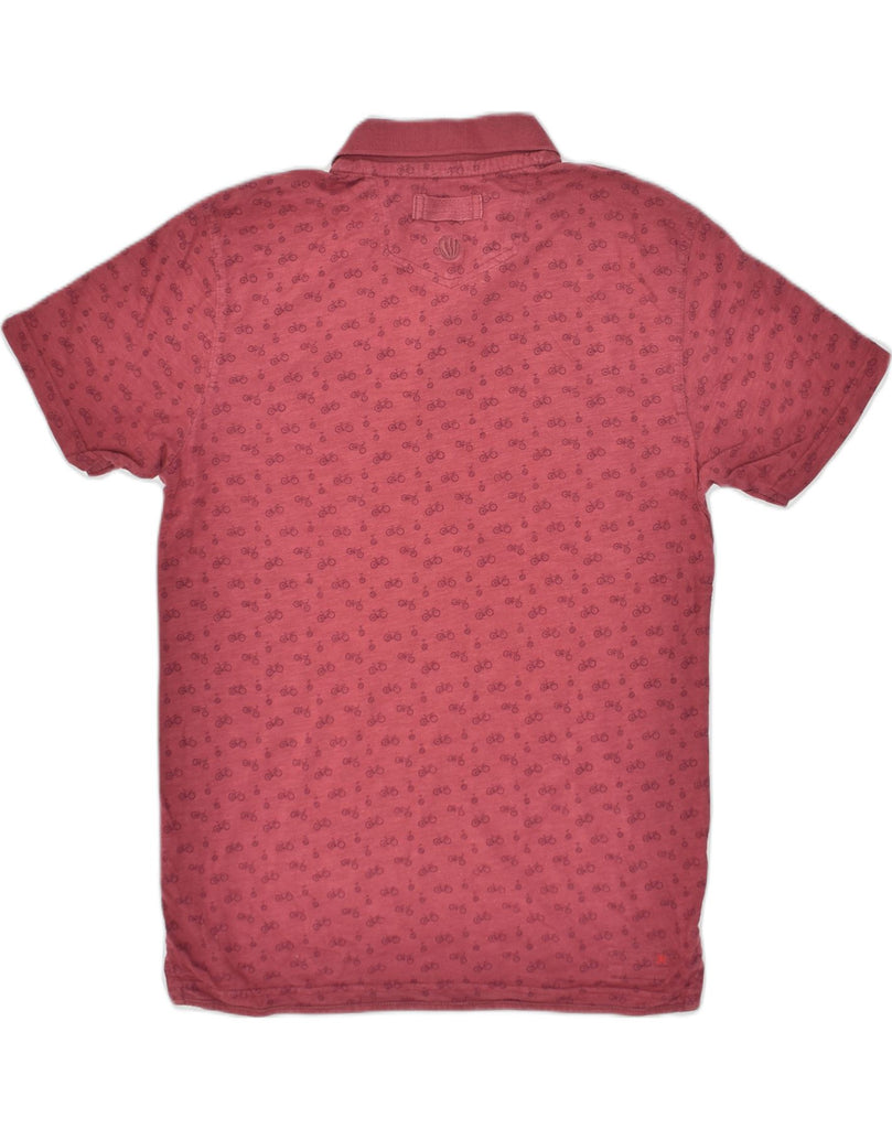 FAT FACE Mens Crazy Pattern Polo Shirt Small Burgundy Cotton | Vintage Fat Face | Thrift | Second-Hand Fat Face | Used Clothing | Messina Hembry 