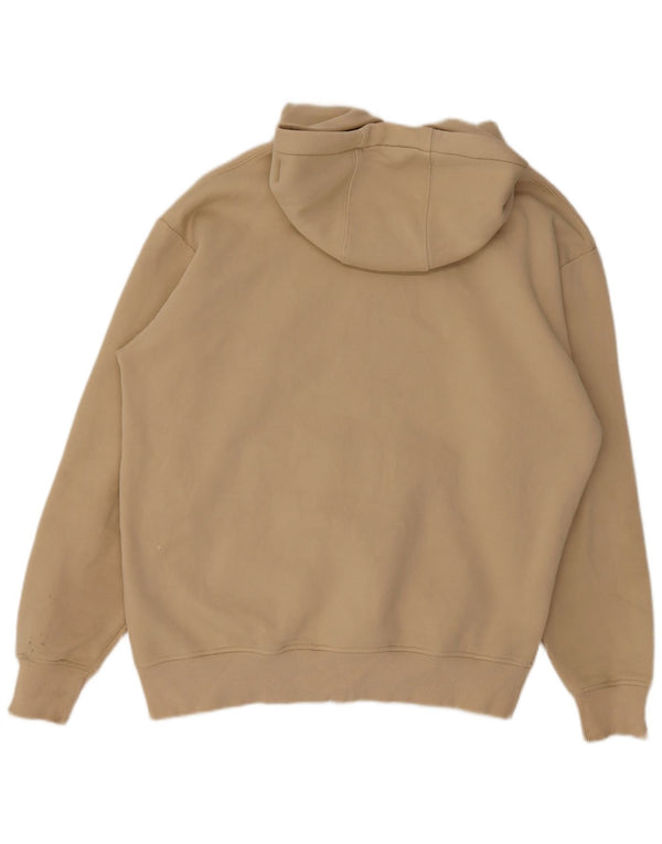 Zara Mens Hoodie Jumper 2XL Beige Cotton