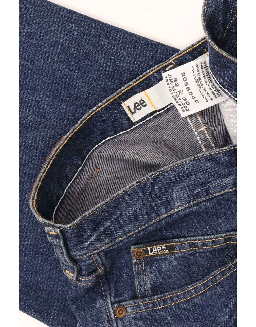 Lee Mens Relaxed Fit Straight Jeans W32 L30 Blue Cotton