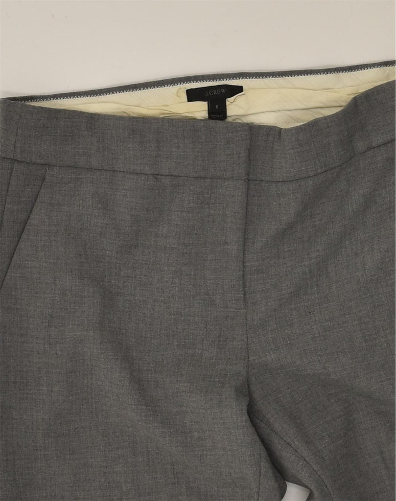 J. CREW Womens Straight Suit Trousers US 6 Medium W32 L30 Grey Polyester | Vintage J. Crew | Thrift | Second-Hand J. Crew | Used Clothing | Messina Hembry 