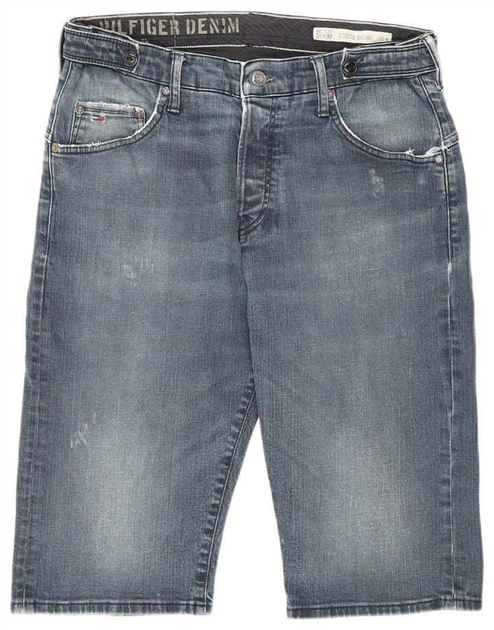 Tommy Hilfiger Mens Curtis Distressed Denim Shorts W32 Medium  Blue