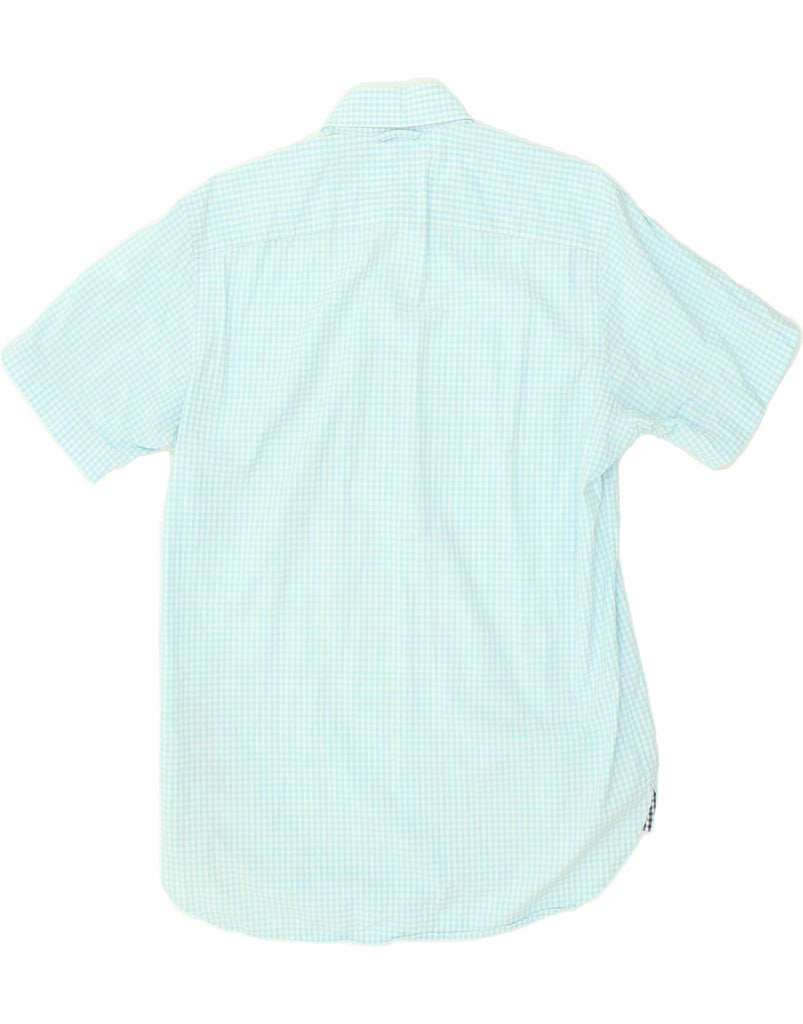 TOMMY HILFIGER Mens Short Sleeve Shirt Medium Blue Gingham Cotton | Vintage Tommy Hilfiger | Thrift | Second-Hand Tommy Hilfiger | Used Clothing | Messina Hembry 