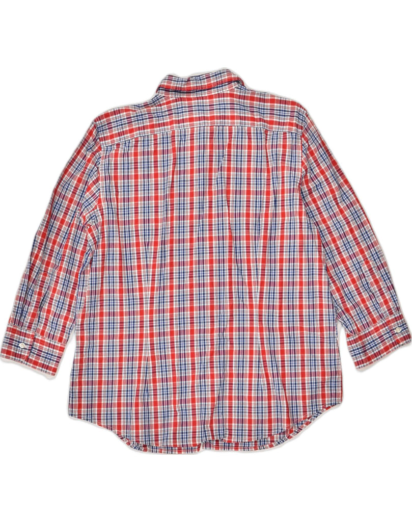 CHAPS Womens Shirt UK 18 XL Red Check Cotton | Vintage Chaps | Thrift | Second-Hand Chaps | Used Clothing | Messina Hembry 