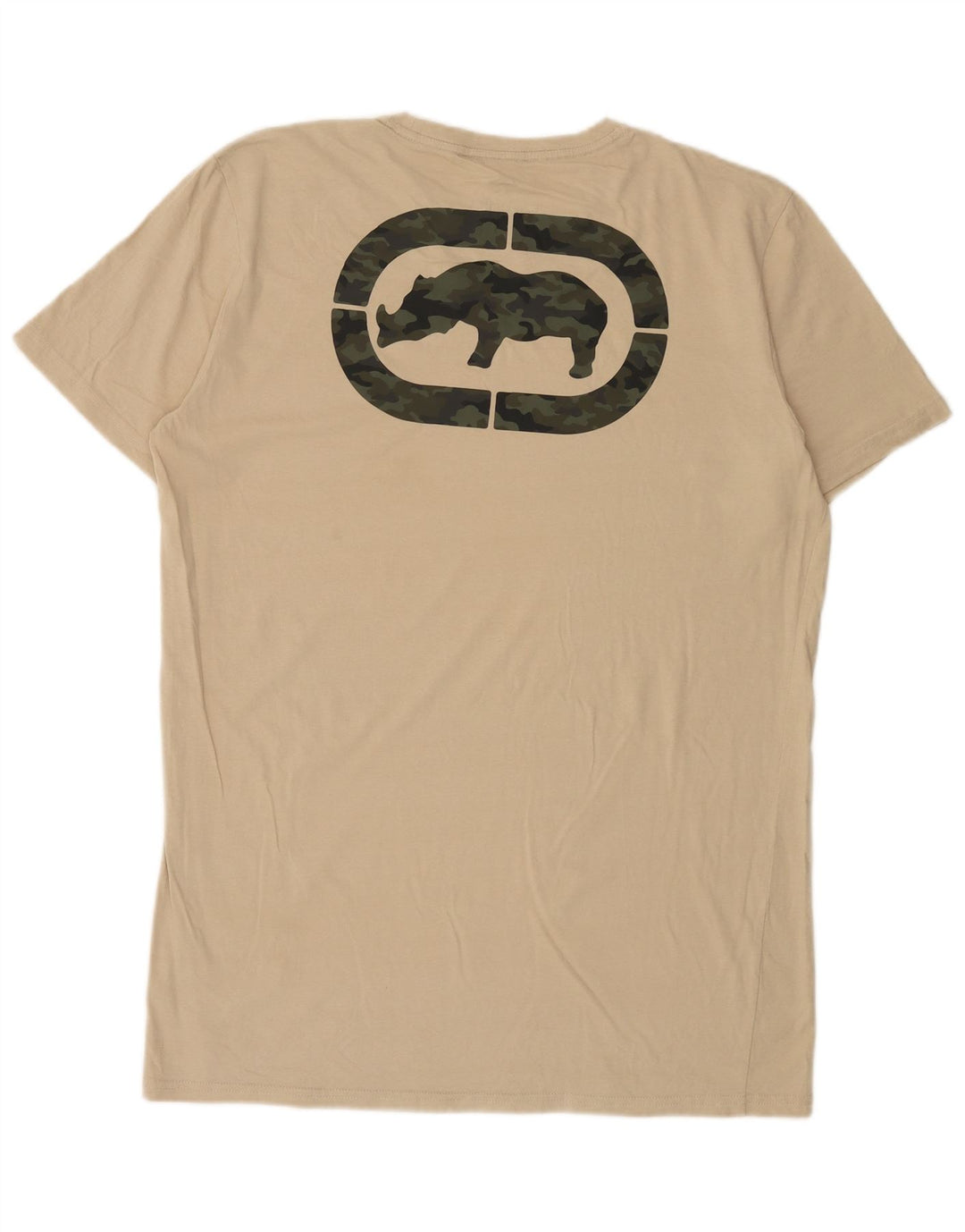 Ecko Unltd Mens Graphic T-Shirt Top XL Beige Cotton