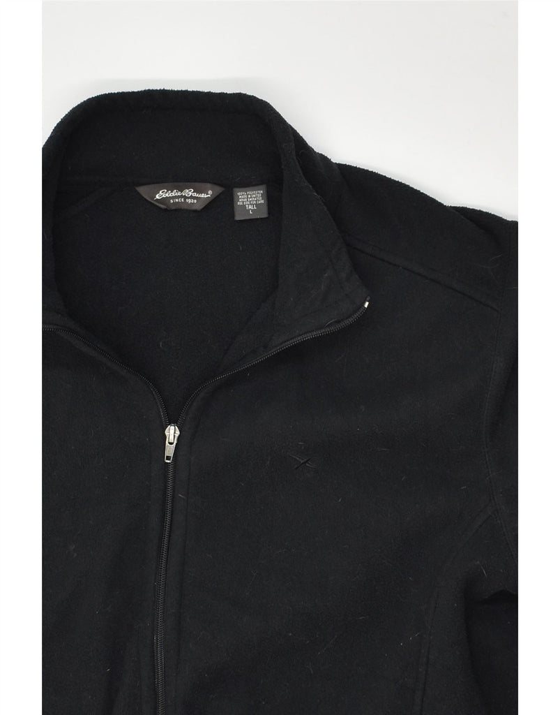 EDDIE BAUER Mens Fleece Jacket UK 40 Large Black Polyester | Vintage Eddie Bauer | Thrift | Second-Hand Eddie Bauer | Used Clothing | Messina Hembry 