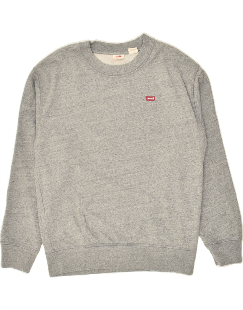 LEVI'S Mens Sweatshirt Jumper XS Grey Flecked Cotton | Vintage Levi's | Thrift | Second-Hand Levi's | Used Clothing | Messina Hembry 