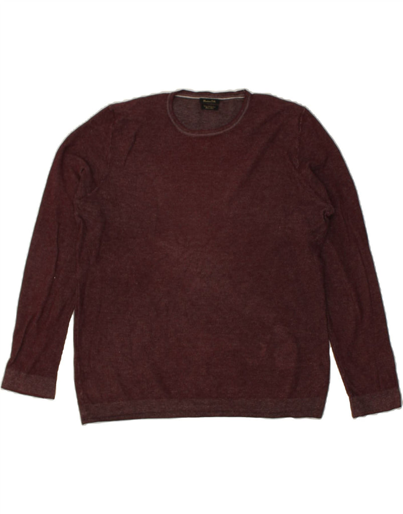 MASSIMO DUTTI Mens Crew Neck Jumper Sweater XL Maroon | Vintage Massimo Dutti | Thrift | Second-Hand Massimo Dutti | Used Clothing | Messina Hembry 