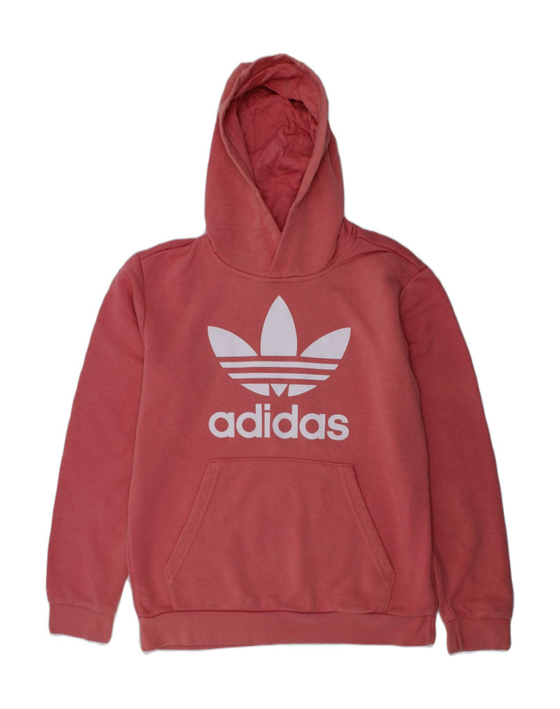 ADIDAS Girls Graphic Hoodie Jumper 11-12 Years Pink Cotton | Vintage Adidas | Thrift | Second-Hand Adidas | Used Clothing | Messina Hembry 