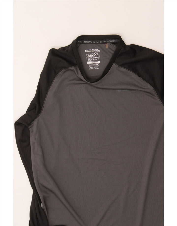 MOUNTAIN WAREHOUSE Mens IsoCool Top Long Sleeve XS Grey Colourblock Vintage Mountain Warehouse and Second-Hand Mountain Warehouse from Messina Hembry 