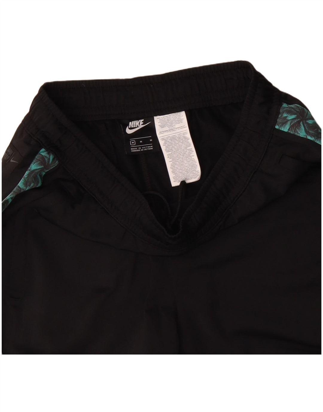 NIKE Mens Graphic Tracksuit Trousers Medium Black Colourblock Polyester