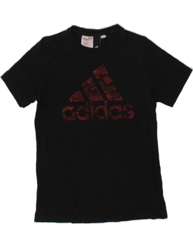 ADIDAS Boys Graphic T-Shirt Top 11-12 Years Black | Vintage Adidas | Thrift | Second-Hand Adidas | Used Clothing | Messina Hembry 