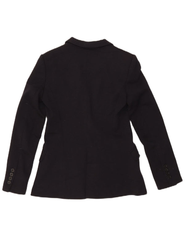 Zara Womens 1 Button Blazer Jacket UK 10 Small Black Polyester
