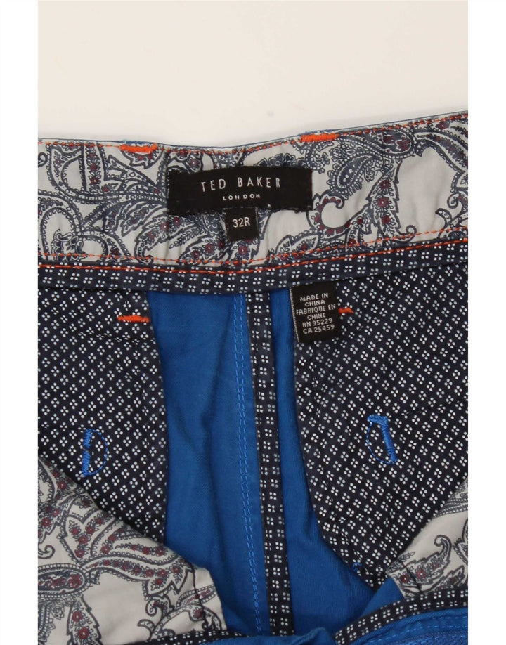 Ted Baker Mens Chino Shorts Medium W32 Blue Cotton
