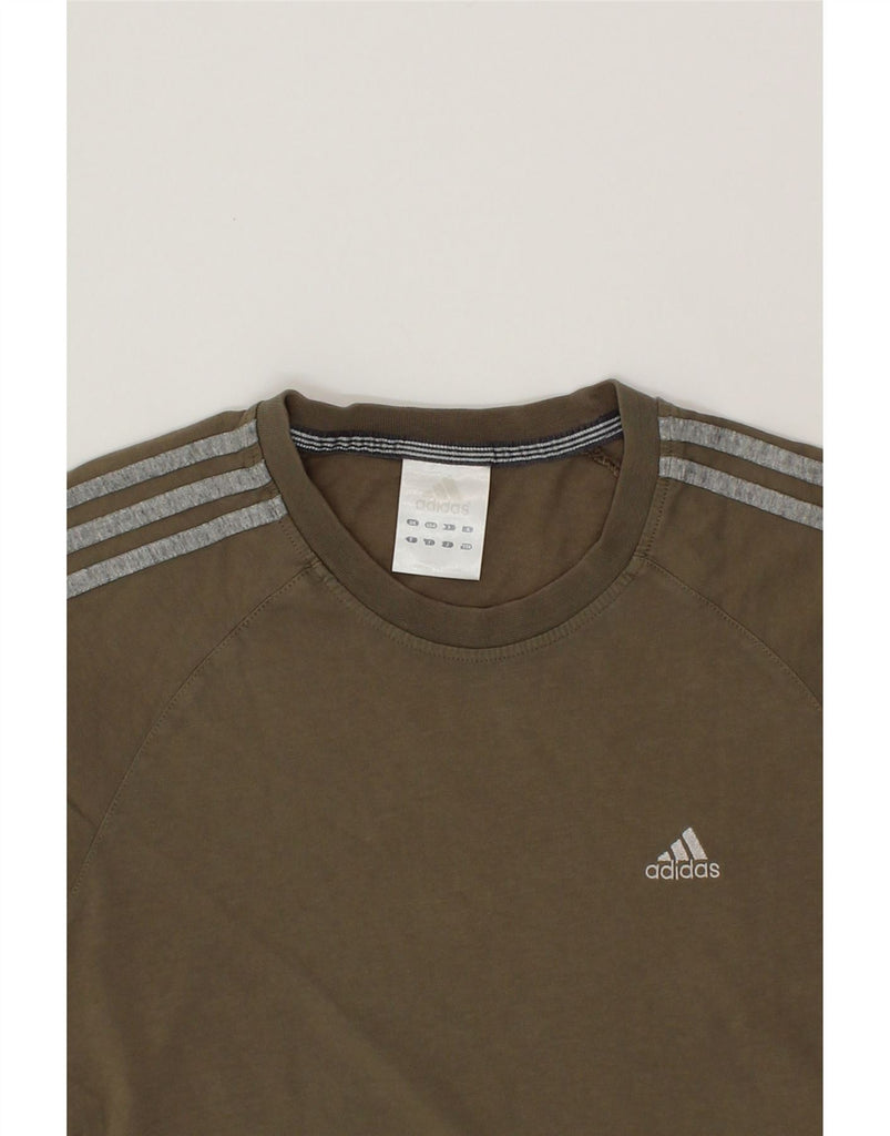 ADIDAS Mens T-Shirt Top Small Brown Cotton Vintage Adidas and Second-Hand Adidas from Messina Hembry 