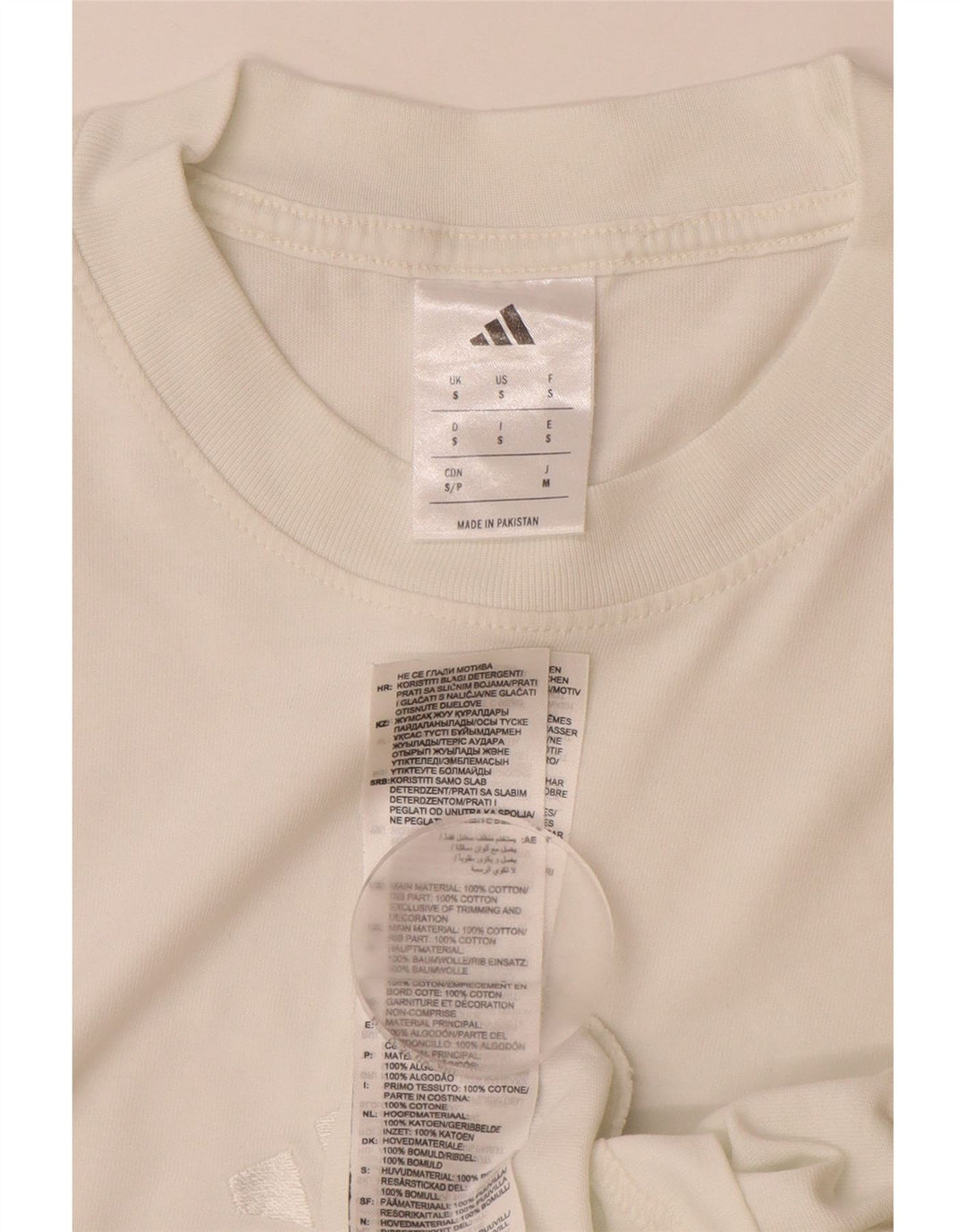 ADIDAS Mens T-Shirt Top Small White Cotton