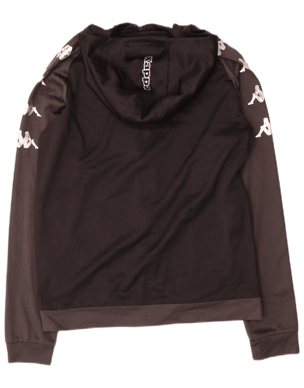 Kappa Mens Lewes Graphic Tracksuit Top Jacket Medium Black Colourblock