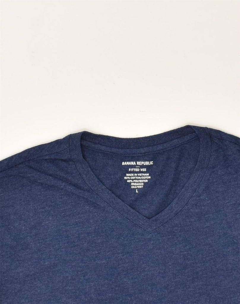 BANANA REPUBLIC Mens T-Shirt Top Large Navy Blue Cotton | Vintage Banana Republic | Thrift | Second-Hand Banana Republic | Used Clothing | Messina Hembry 