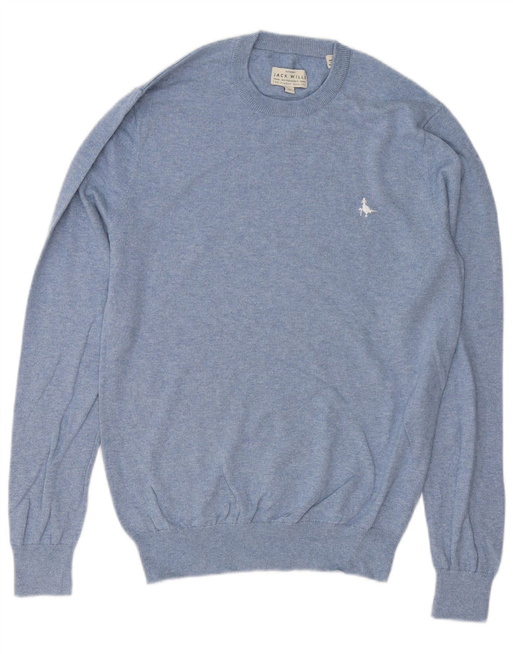 Jack Wills Mens Crew Neck Jumper Sweater XS Blue Cotton